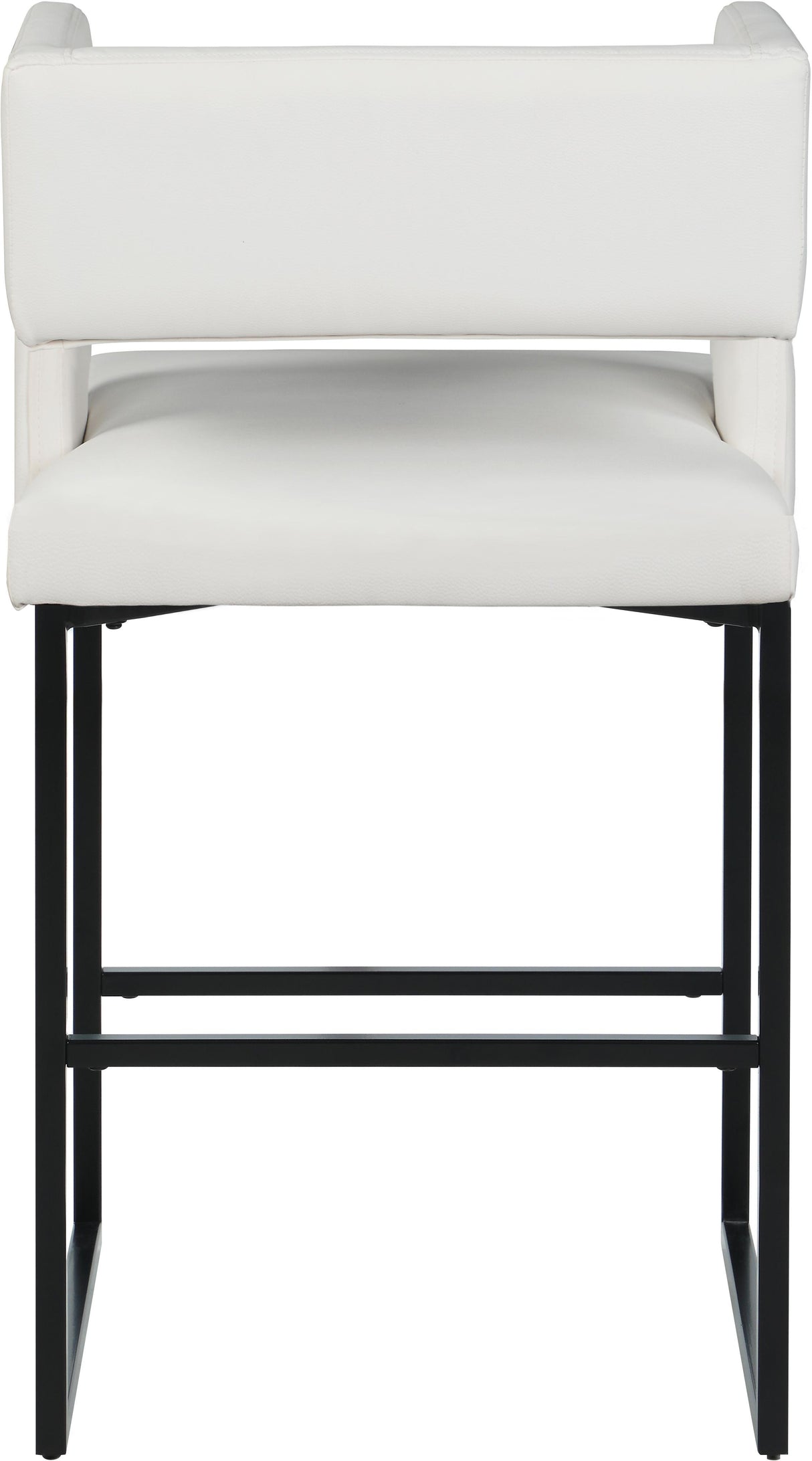 Caleb White Faux Leather Counter Stool - galleria furniture outlet