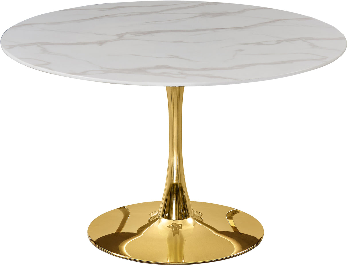 Tulip Gold Dining Table (3 Boxes) - galleria furniture outlet