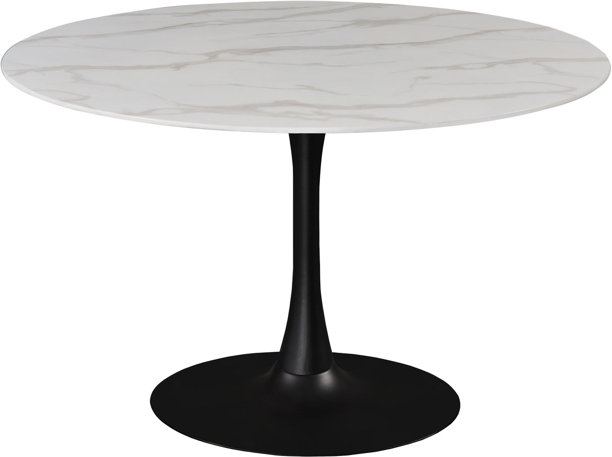 Tulip Matte Black Dining Table - galleria furniture outlet