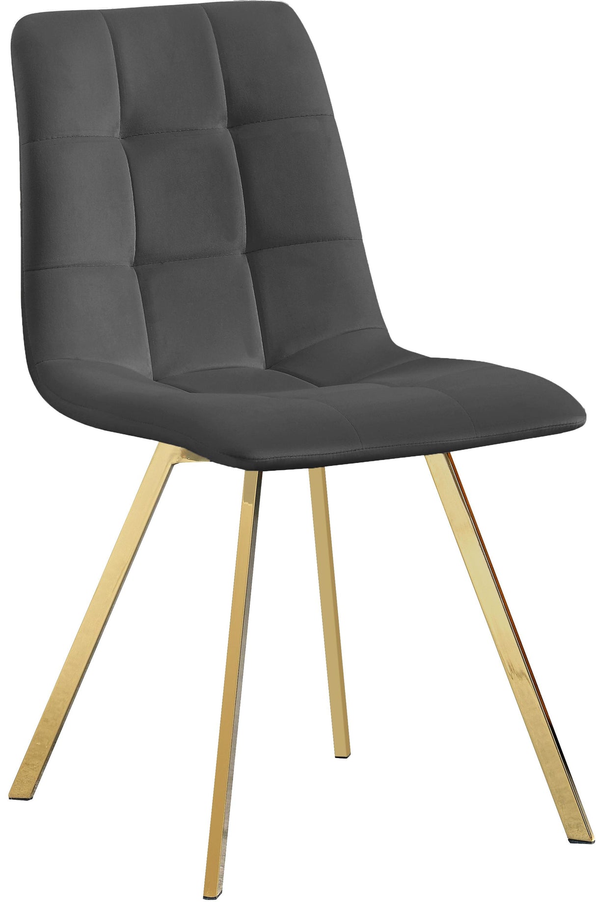 Annie Grey Velvet Dining Chair - galleria furniture outlet