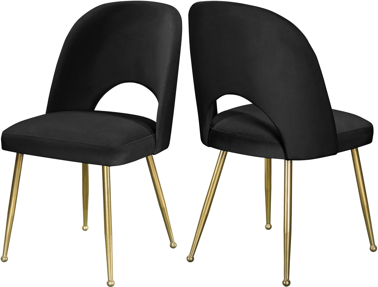 Logan Black Velvet Dining Chair