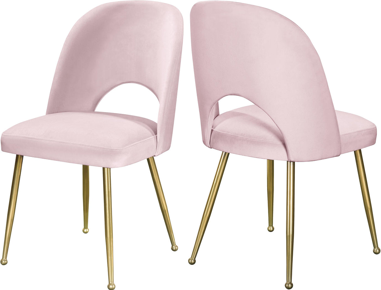 Logan Pink Velvet Dining Chair