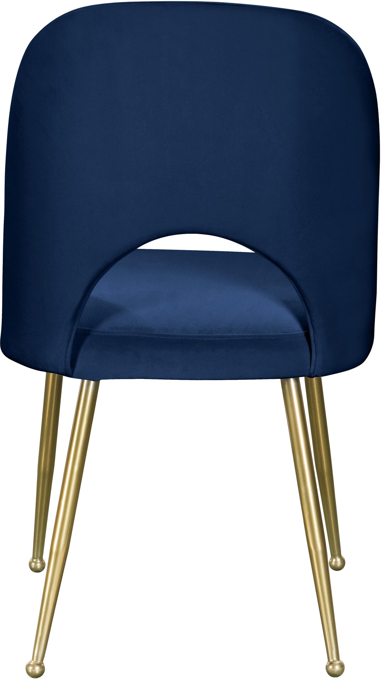 Logan Navy Velvet Dining Chair - galleria furniture outlet