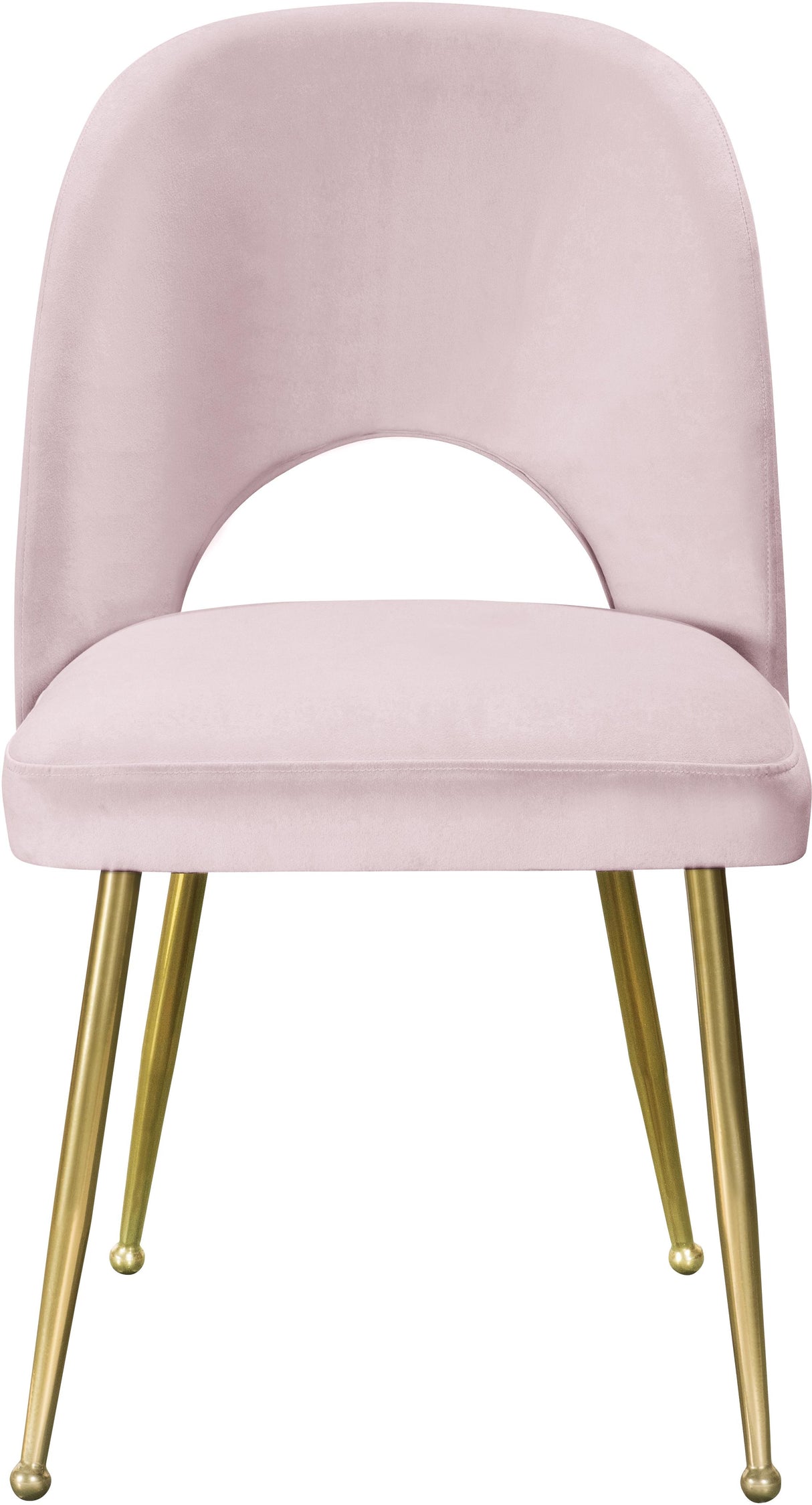 Logan Pink Velvet Dining Chair - galleria furniture outlet