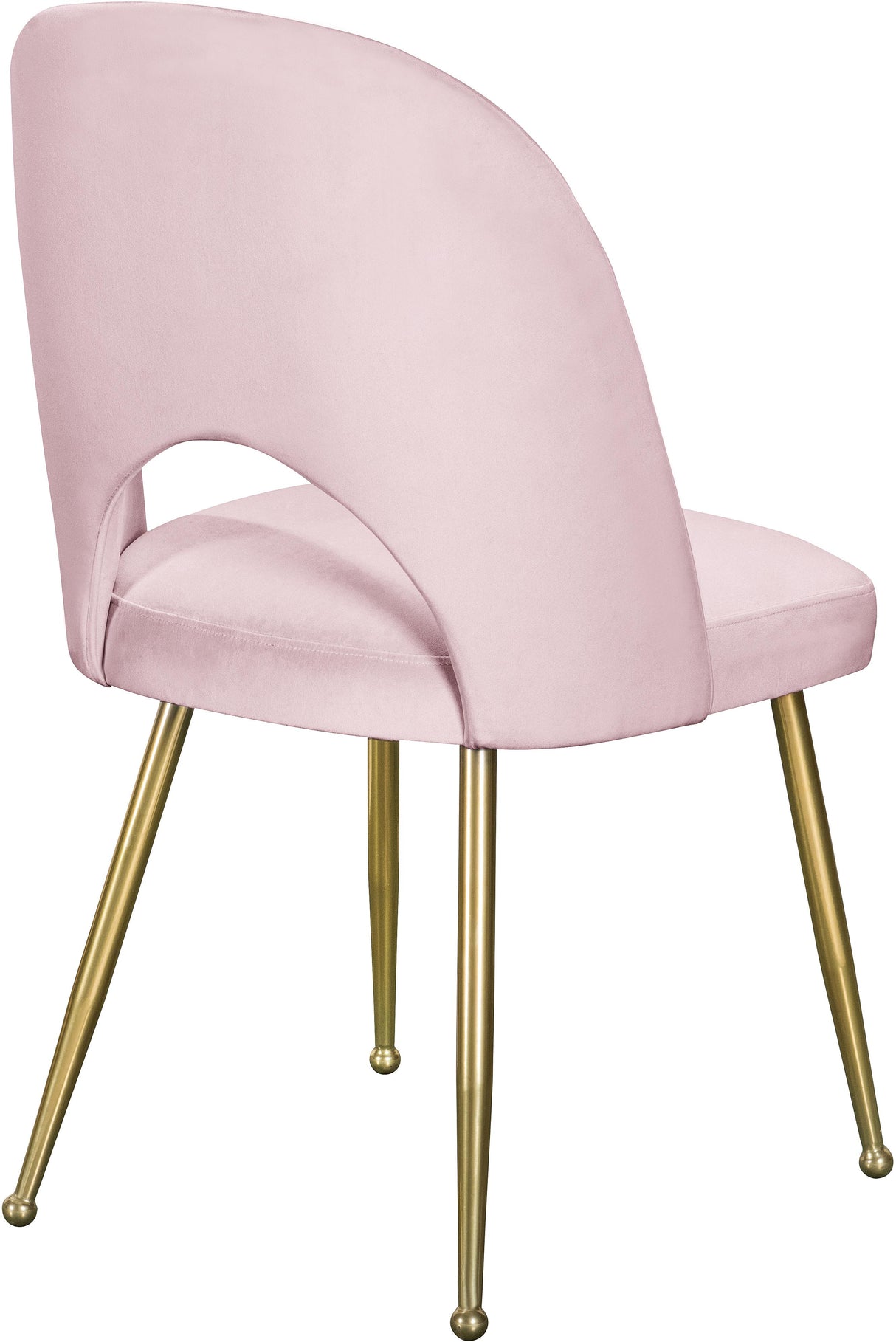 Logan Pink Velvet Dining Chair - galleria furniture outlet