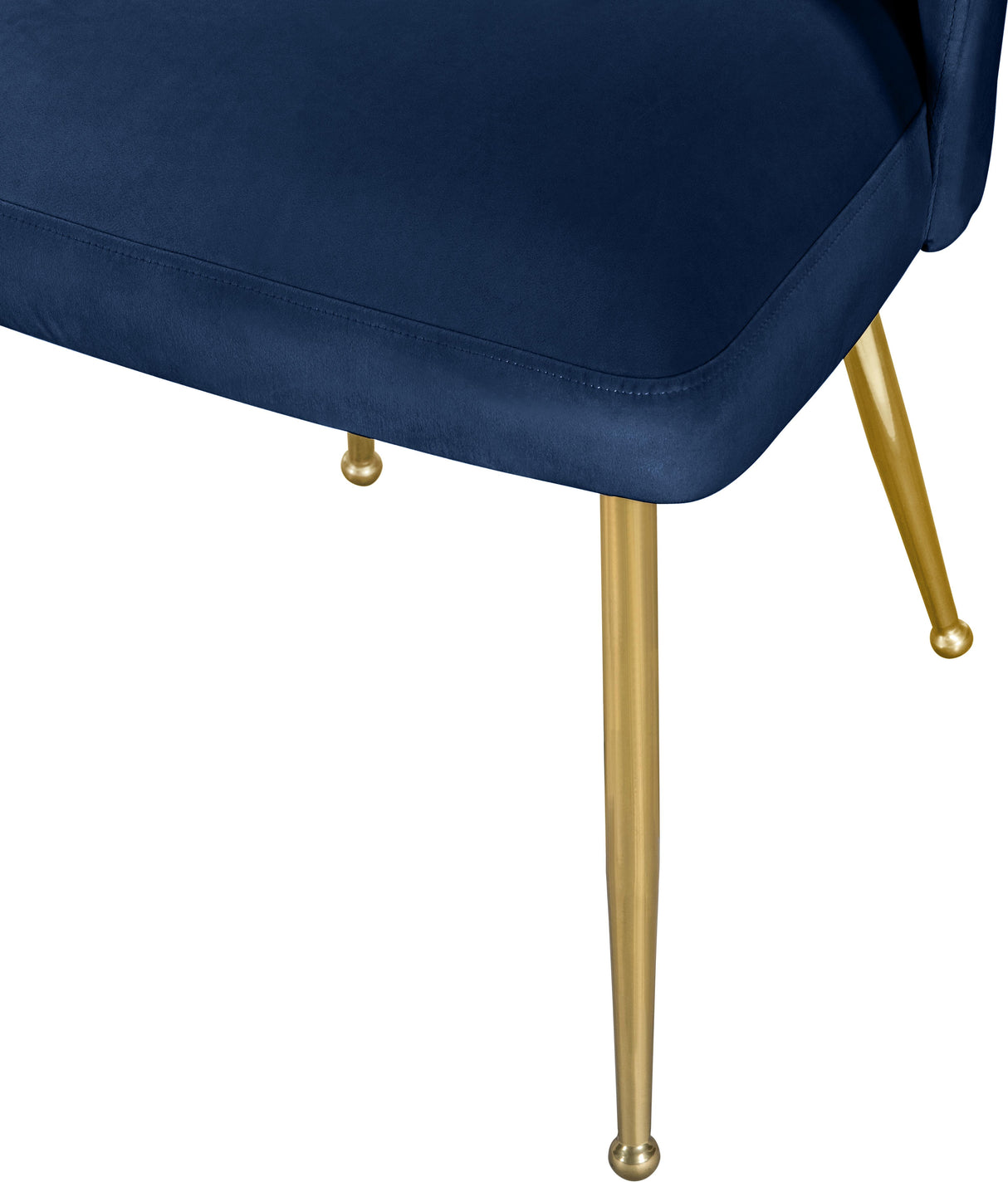Logan Navy Velvet Dining Chair - galleria furniture outlet