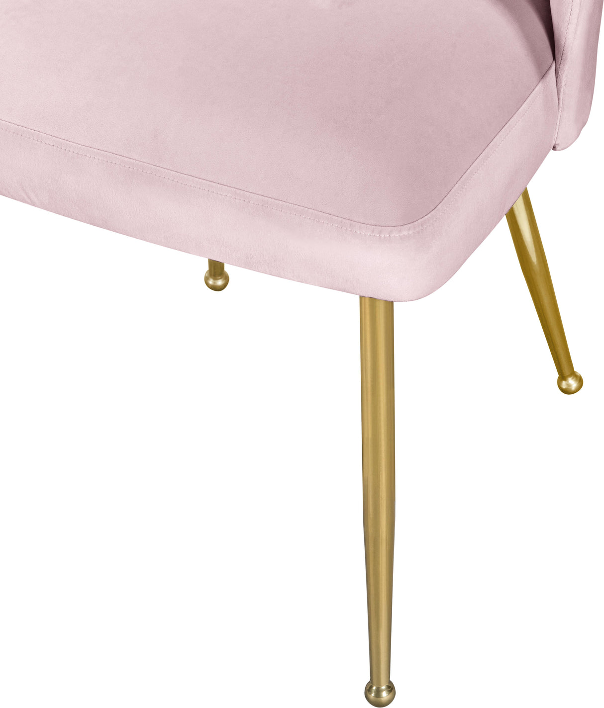 Logan Pink Velvet Dining Chair - galleria furniture outlet
