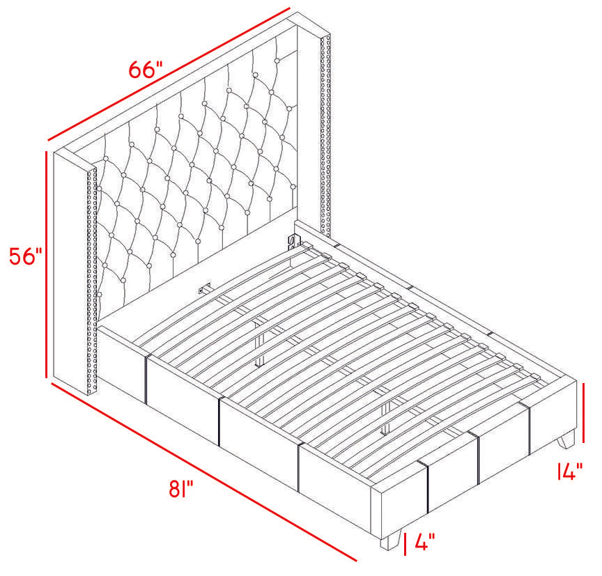 Ashton Grey Linen Full Bed - galleria furniture outlet