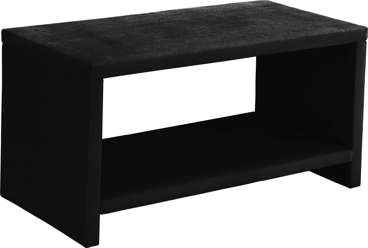 Cleo Black Velvet Night Stand - galleria furniture outlet