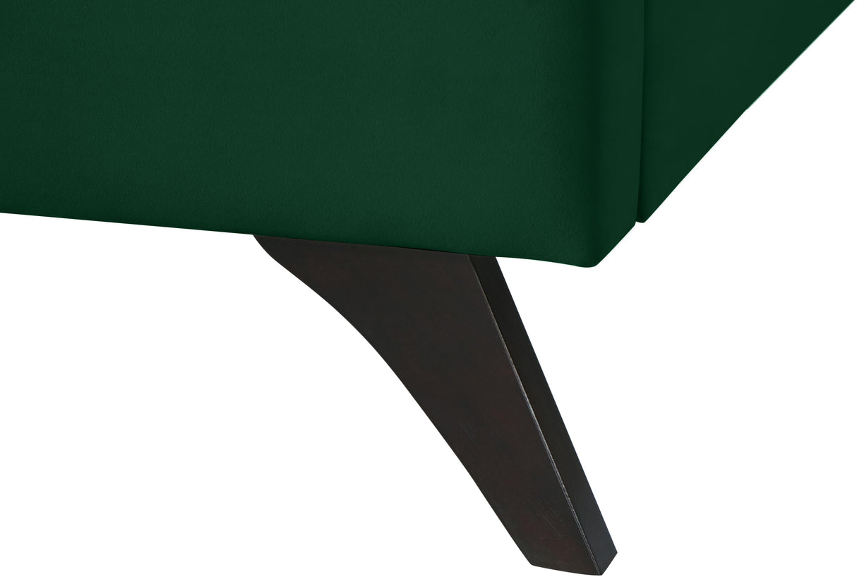 Elly Green Velvet Full Bed - galleria furniture outlet