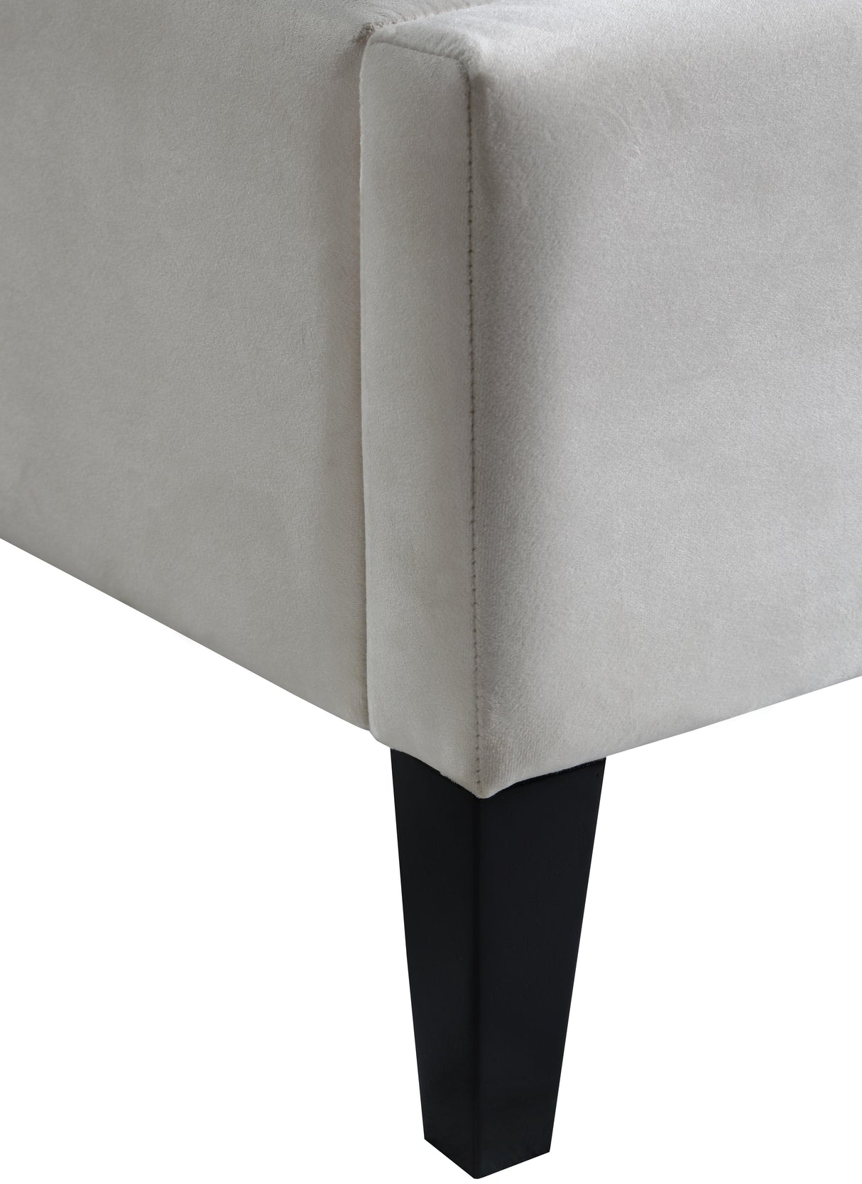 Fritz Cream Velvet Full Bed - galleria furniture outlet