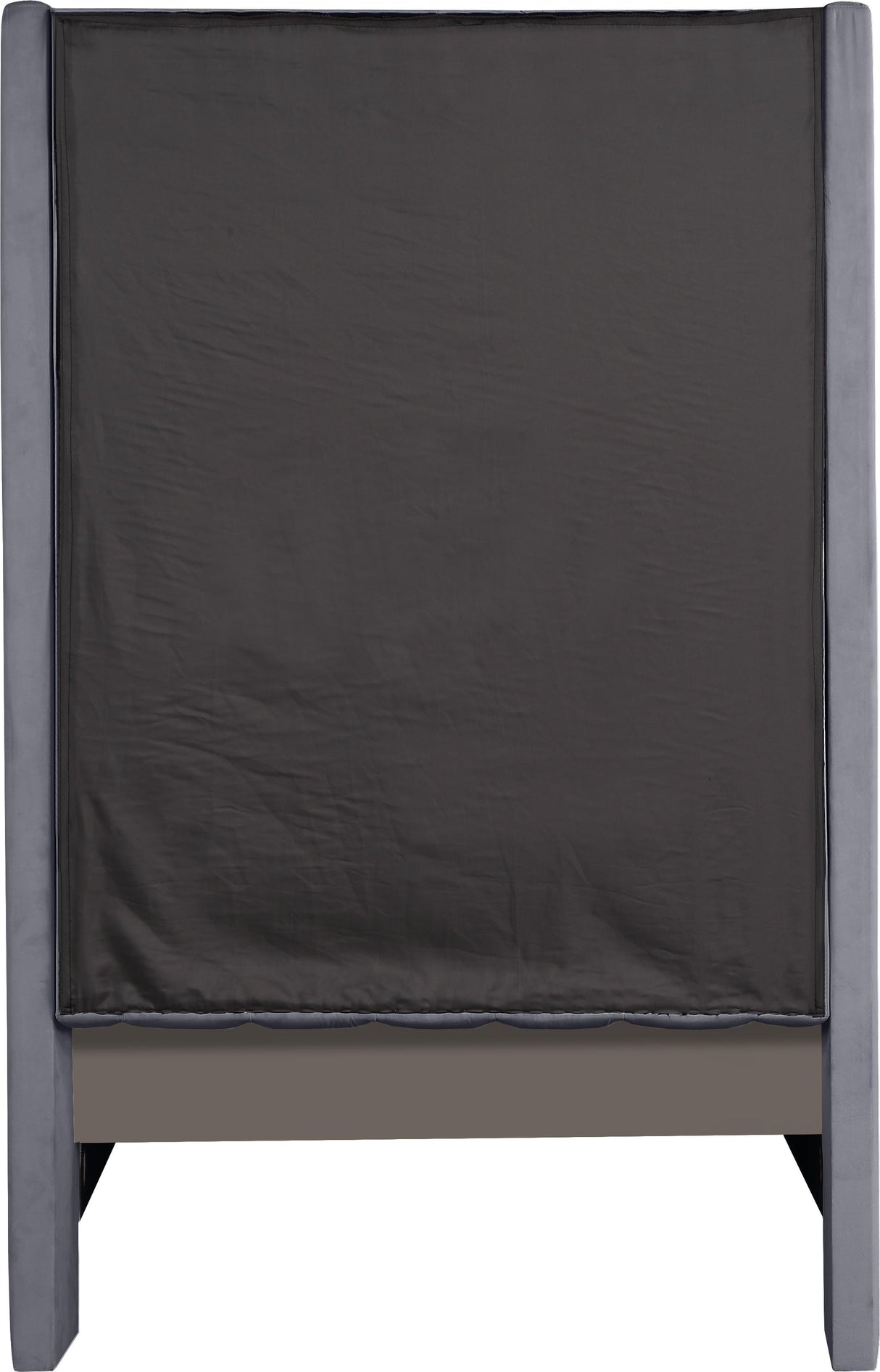 Fritz Grey Velvet Twin Bed - galleria furniture outlet