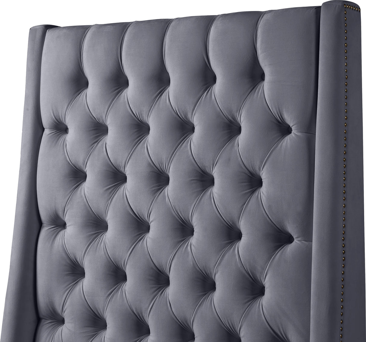 Fritz Grey Velvet Full Bed