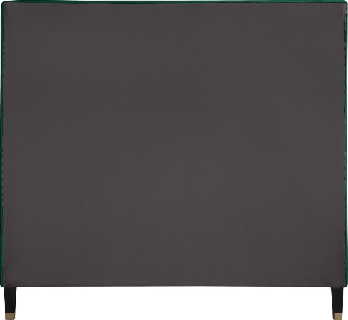 Harlie Green Velvet Queen Bed - galleria furniture outlet