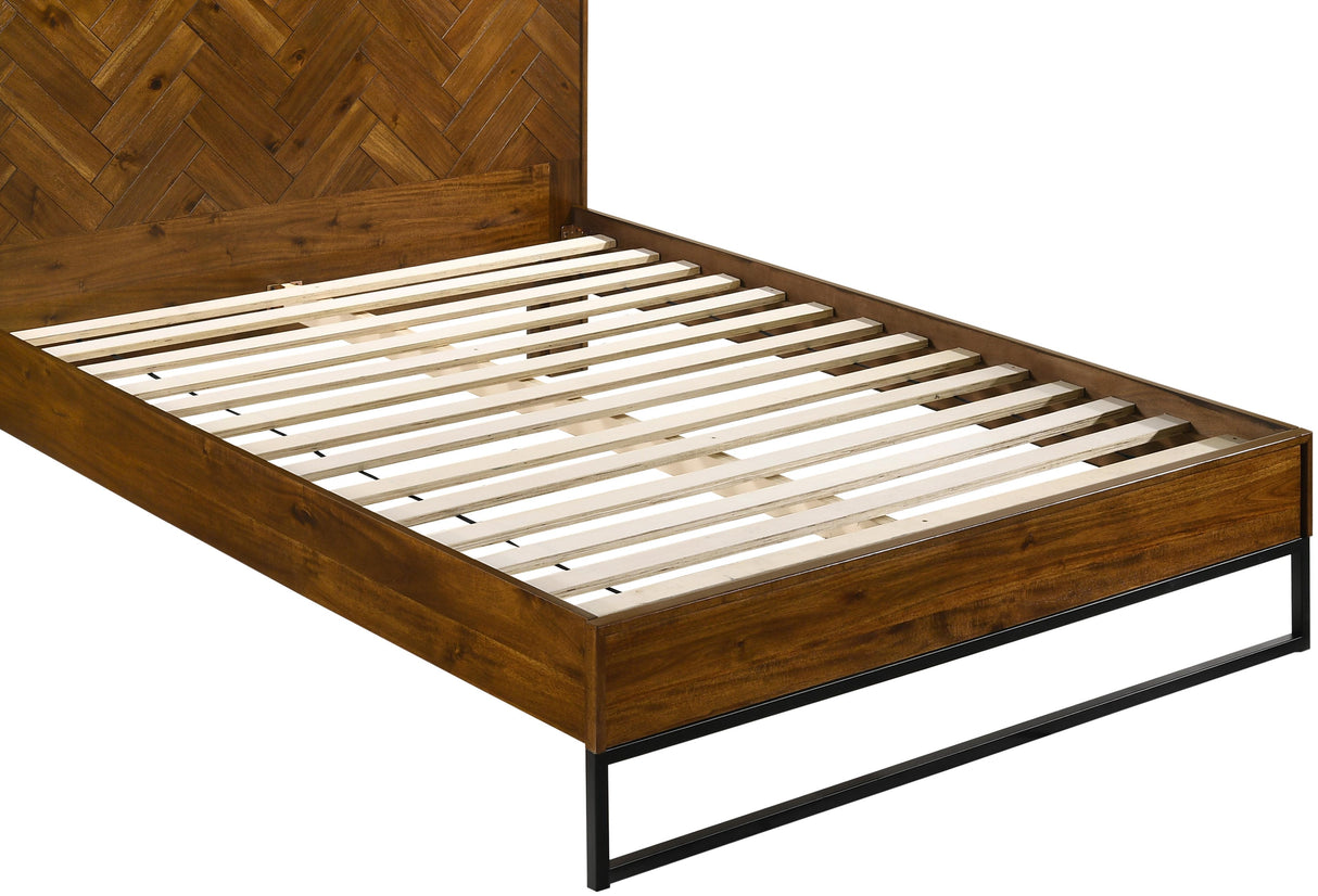 Reed Antique Coffee Queen Bed (3 Boxes) - galleria furniture outlet