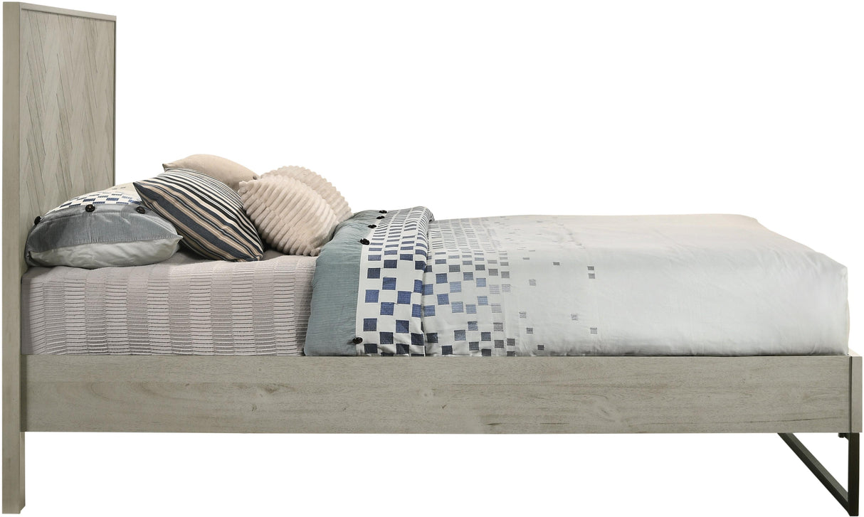 Weston Grey Stone King Bed (3 Boxes) - galleria furniture outlet