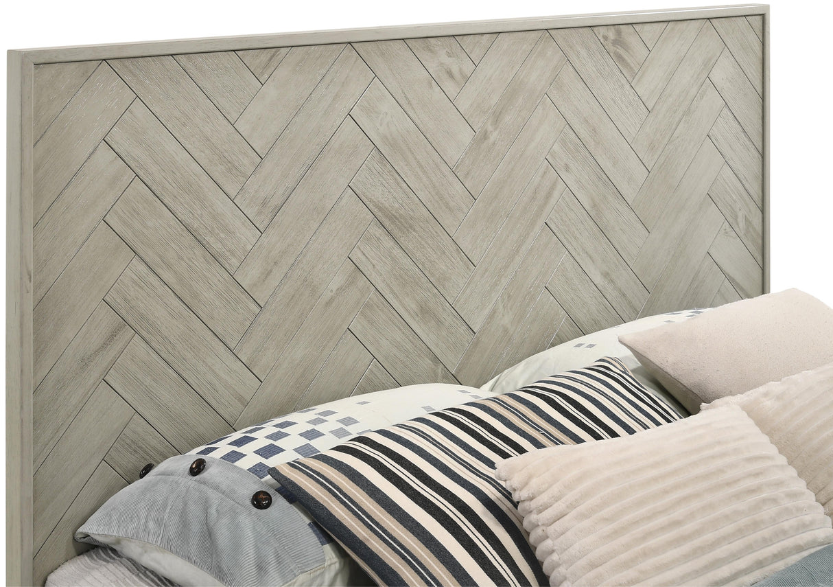 Weston Grey Stone King Bed (3 Boxes) - galleria furniture outlet