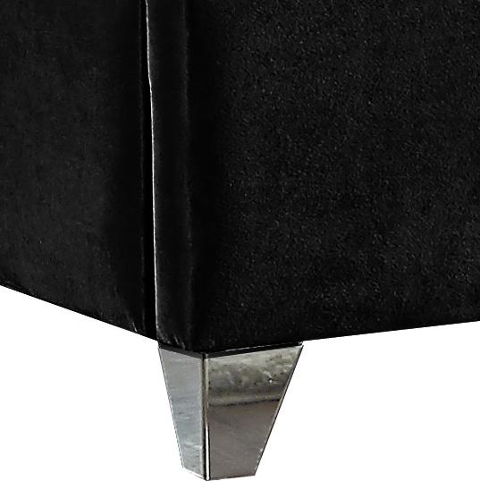 Zuma Black Velvet Full Bed - galleria furniture outlet