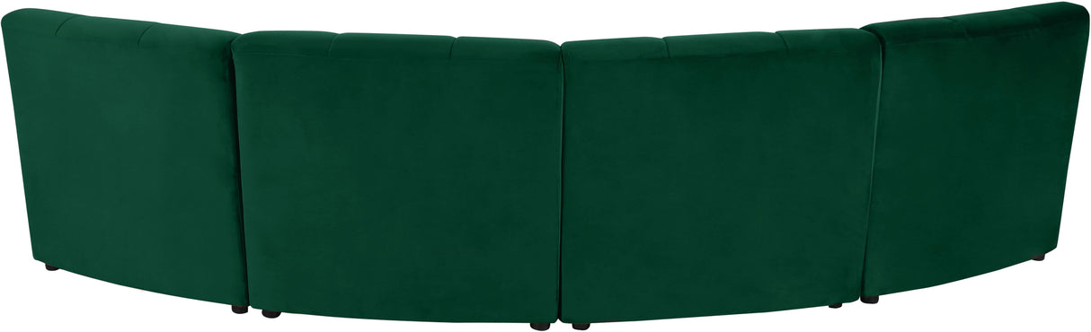 Limitless Green Velvet 4pc. Modular Sectional - galleria furniture outlet