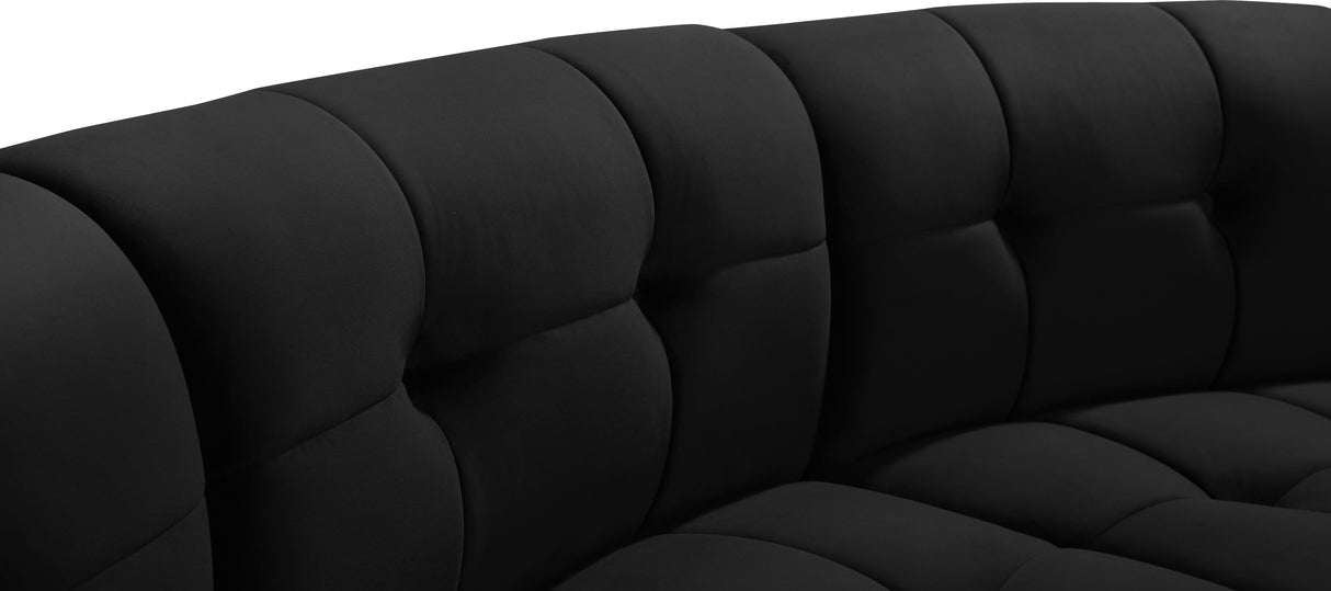 Limitless Black Velvet 11pc. Modular Sectional - galleria furniture outlet