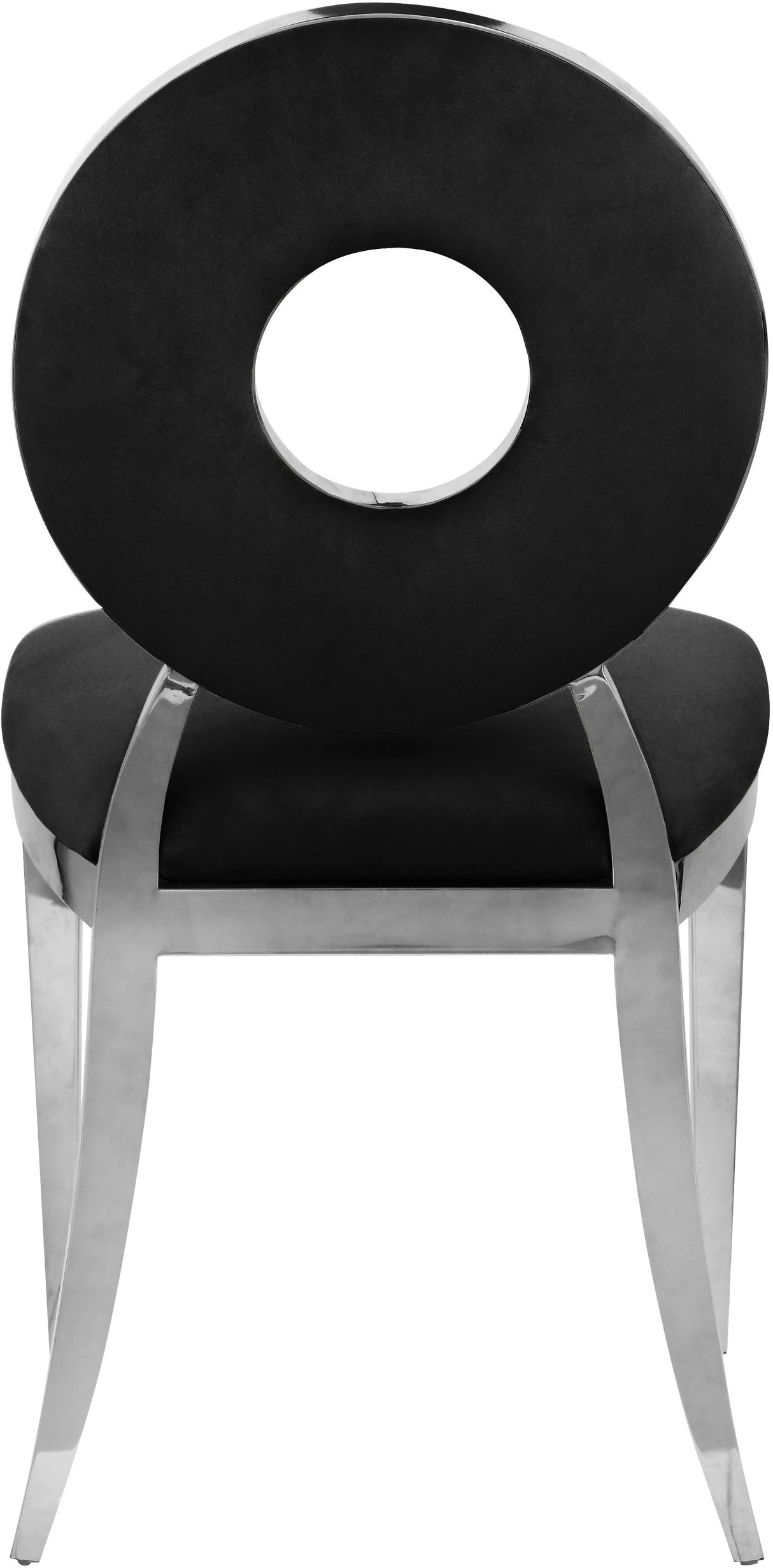 Carousel Black Velvet Dining Chair - galleria furniture outlet