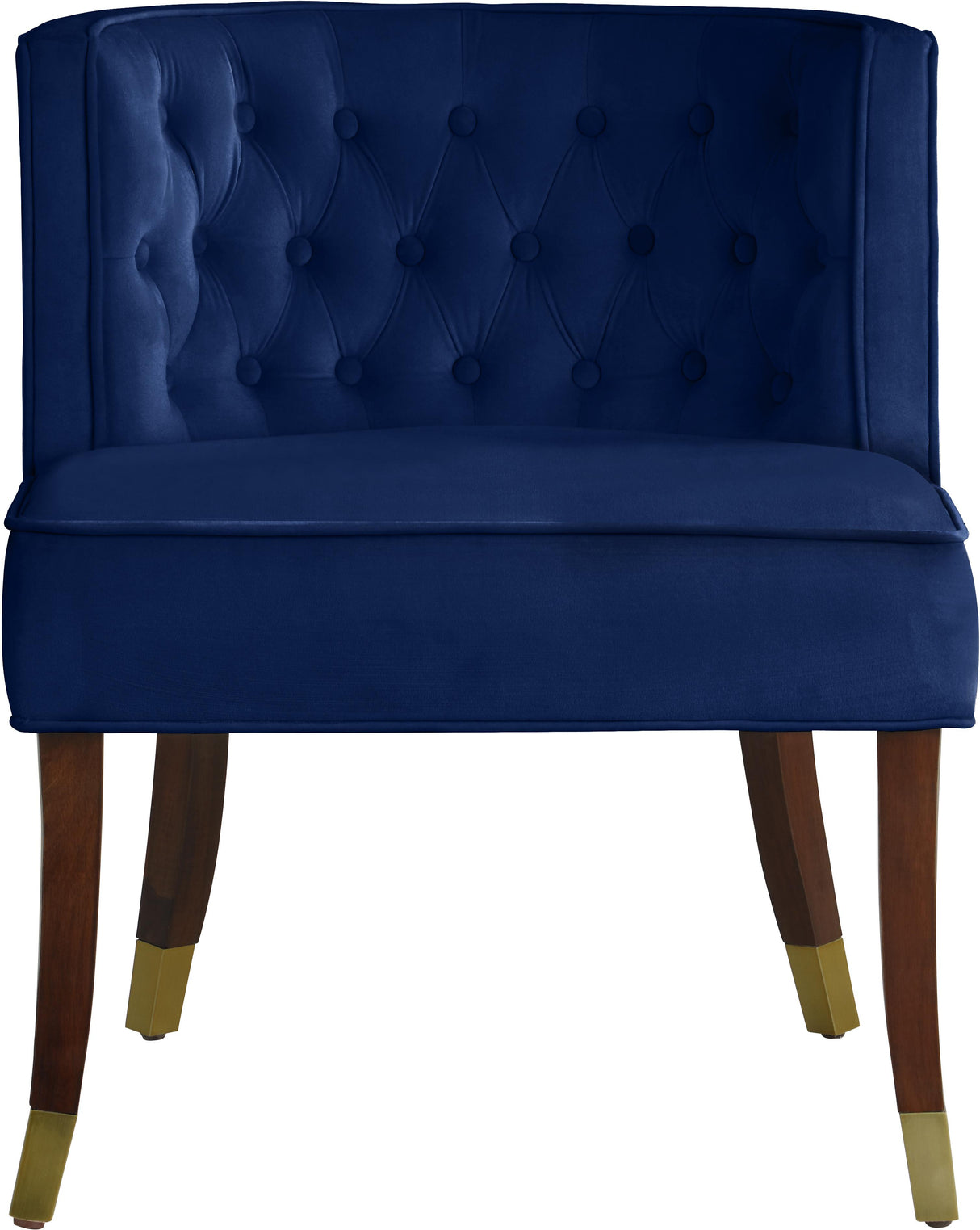 Perry Navy Velvet Dining Chair - galleria furniture outlet