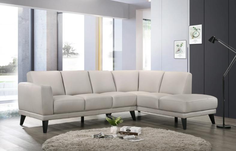 New Classic Altamura Sectional w/ LAF 3 Seat Sofa in Mist Gray - galleria furniture outlet