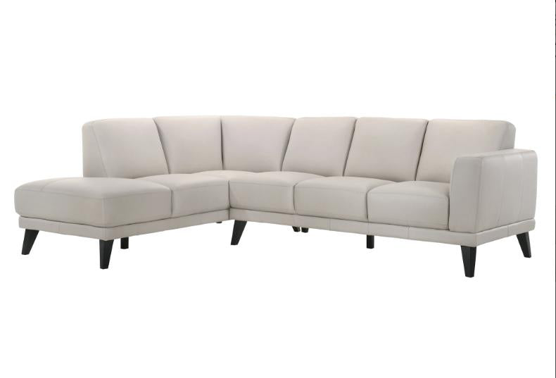 New Classic Altamura Sectional w/ RAF 3 Seat Sofa in Mist Gray - galleria furniture outlet