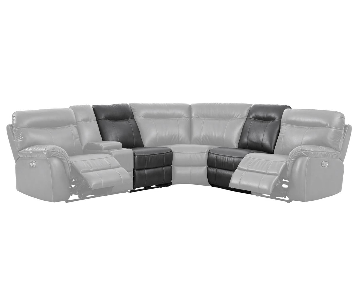 New Classic Atlas Power Armless Recliner in Gray - galleria furniture outlet