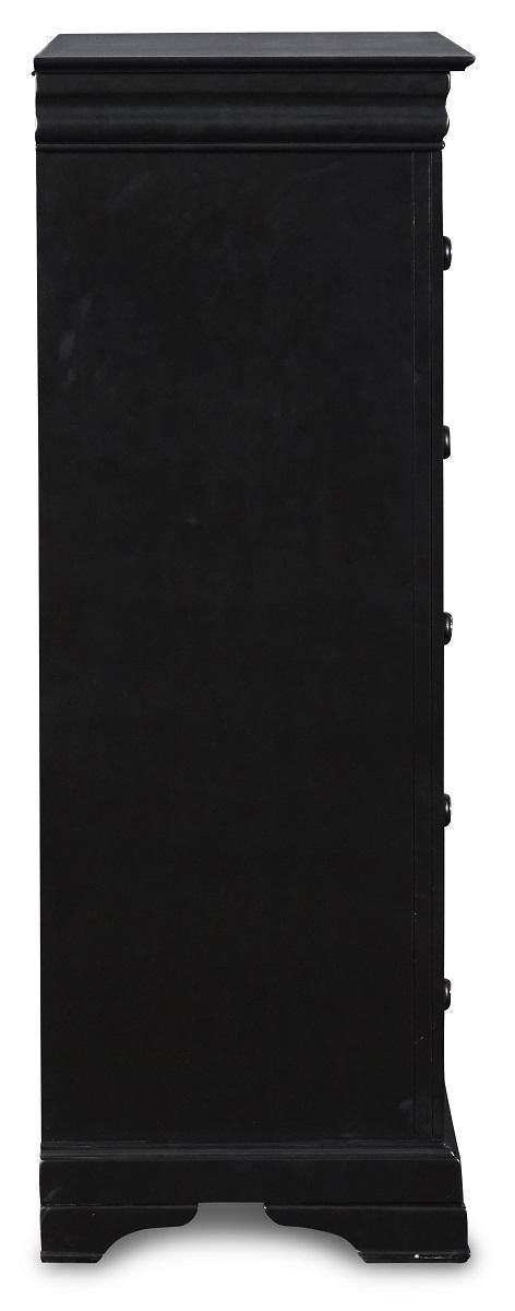 New Classic Belle Rose 5 Drawer Lift Top Chest in Black Cherry - galleria furniture outlet