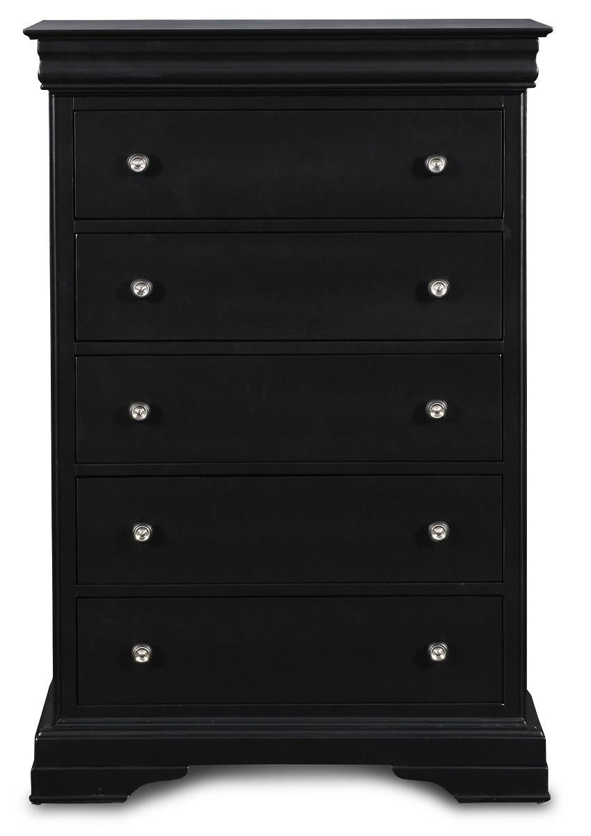 New Classic Belle Rose 5 Drawer Lift Top Chest in Black Cherry - galleria furniture outlet