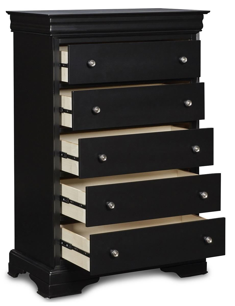 New Classic Belle Rose 5 Drawer Lift Top Chest in Black Cherry - galleria furniture outlet