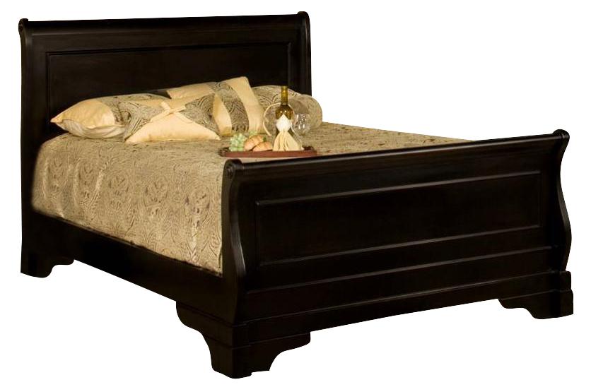 New Classic Belle Rose Eastern King Sleigh Bed in Black Cherry Finish