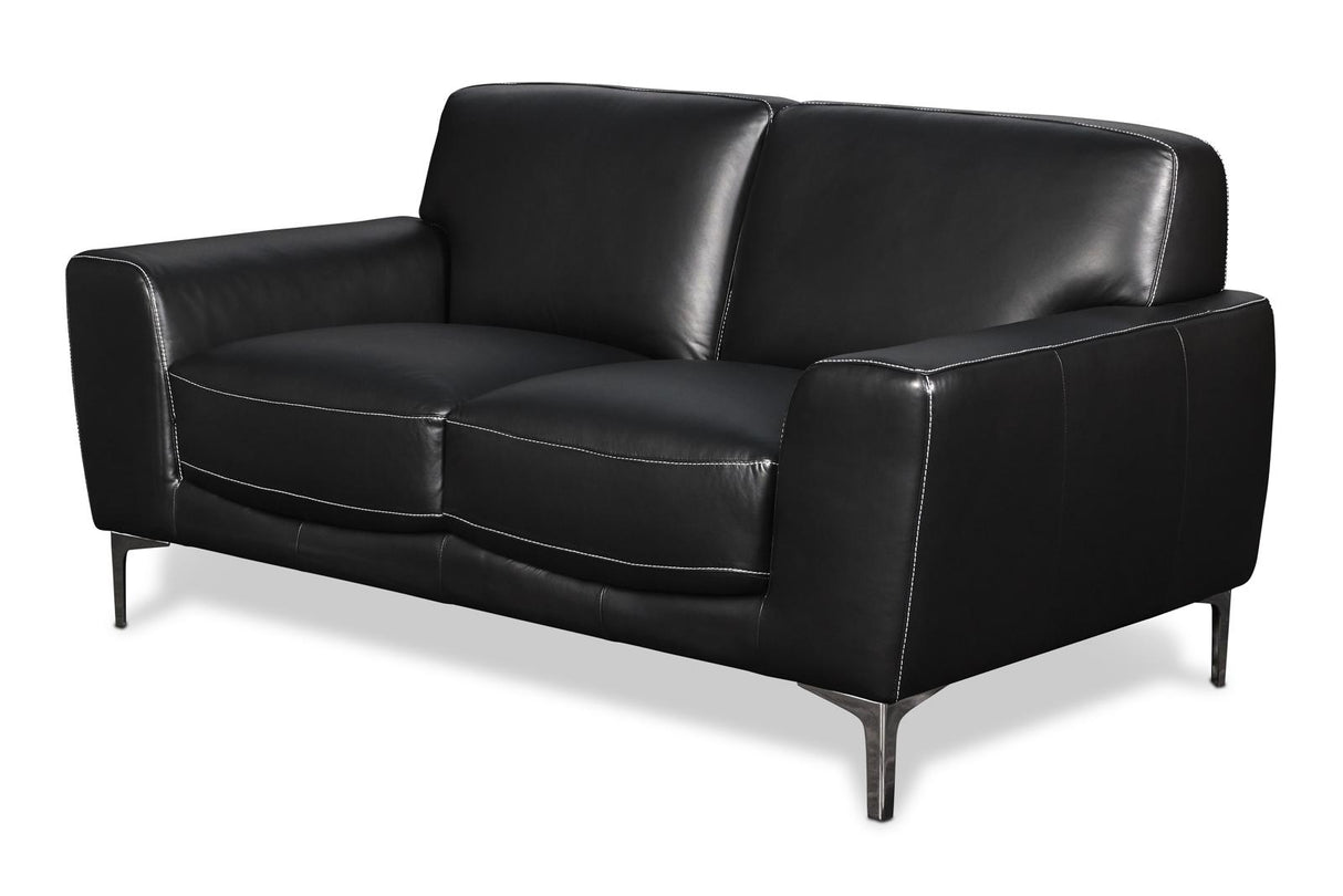 New Classic Carrara Loveseat in Black - galleria furniture outlet