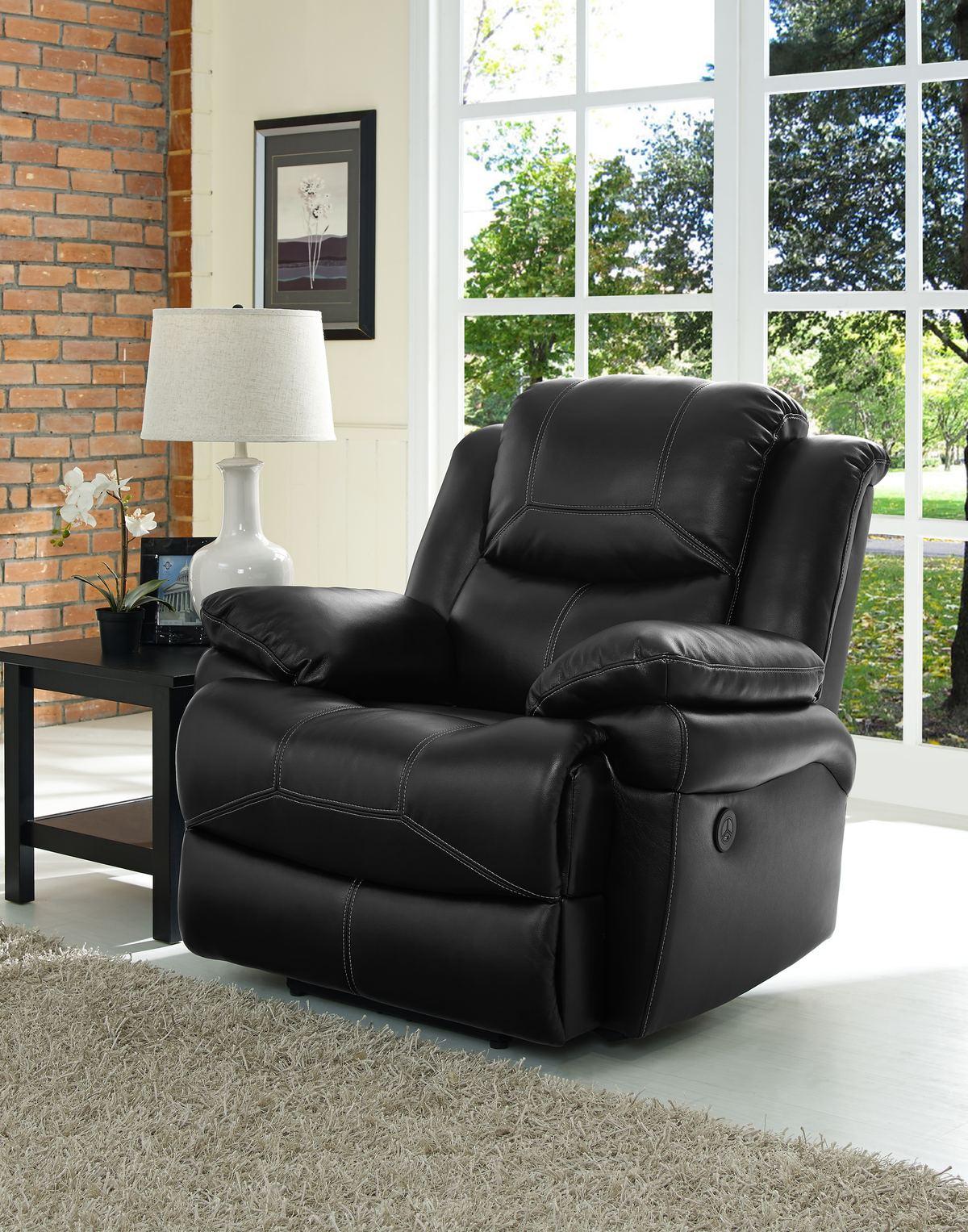 New Classic Flynn Glider Recliner in Premier Black - galleria furniture outlet