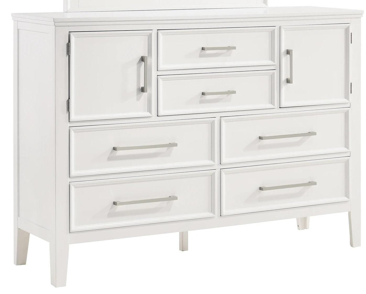 New Classic Furniture Andover 6 Drawer Dresser in White