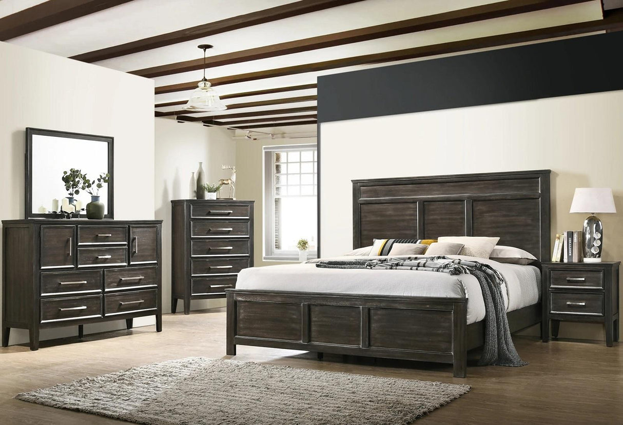 New Classic Furniture Andover 2 Drawer Nightstand in Nutmeg