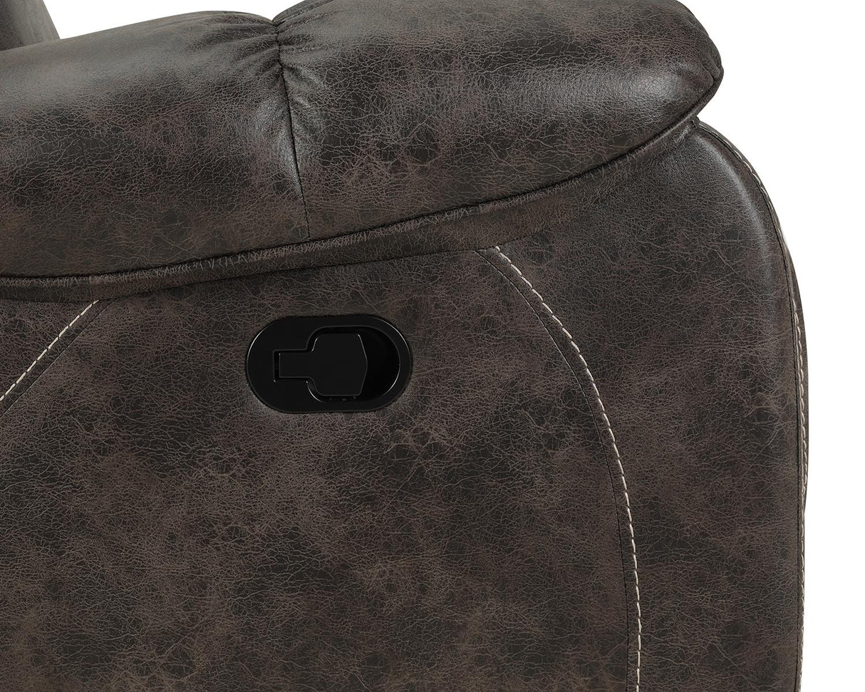 New Classic Furniture Anton Dual Recliner Sofa in Chocolate