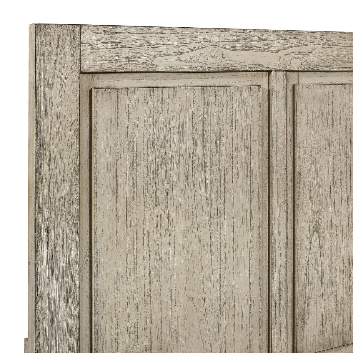 New Classic Furniture Ashland King Panel Bed in Rustic White