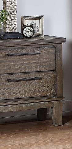 New Classic Furniture Cagney 2 Drawer Nightstand in Vintage Gray