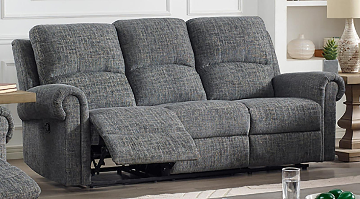 New Classic Furniture Connor Sofa with Dual Recliner in Gray