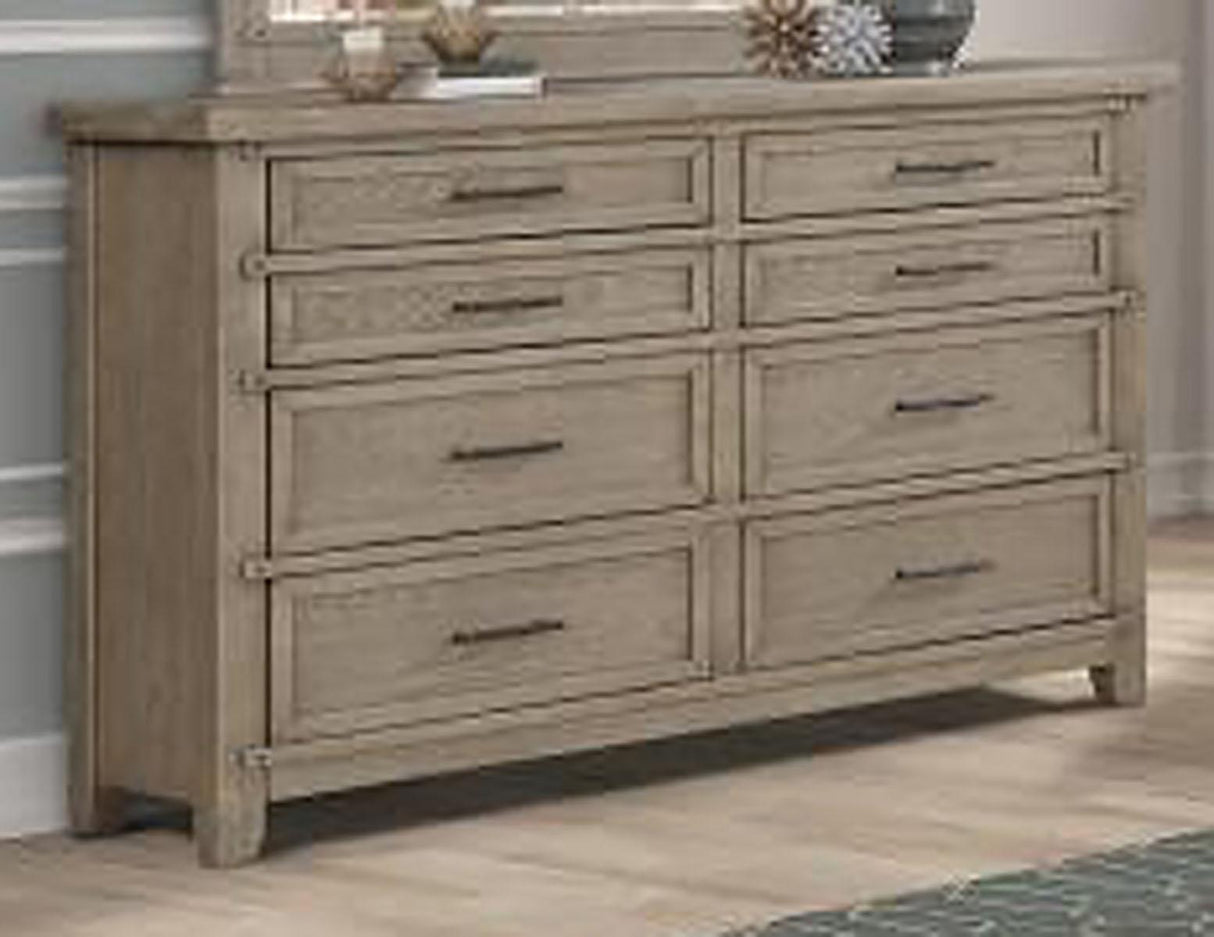 New Classic Furniture Fairfax 8 Drawer Dresser in Driftwood