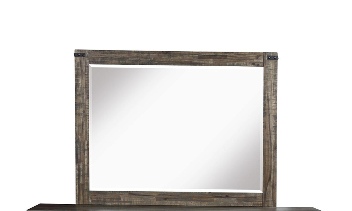 New Classic Furniture Galleon Mirror in Weathered Walnut
