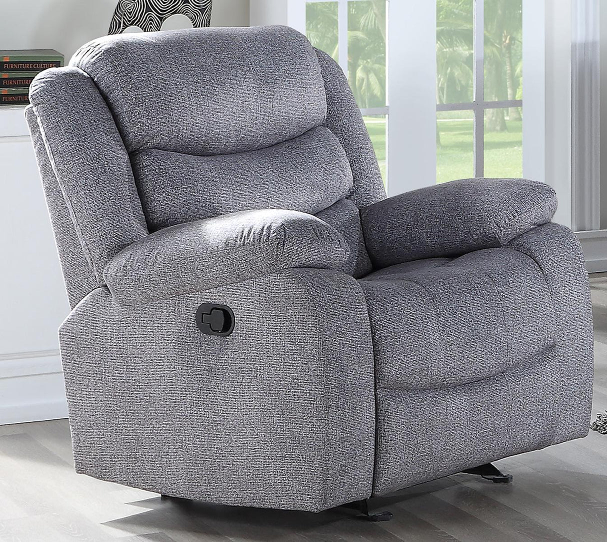 New Classic Furniture Granada Glider Recliner with Power in Gray