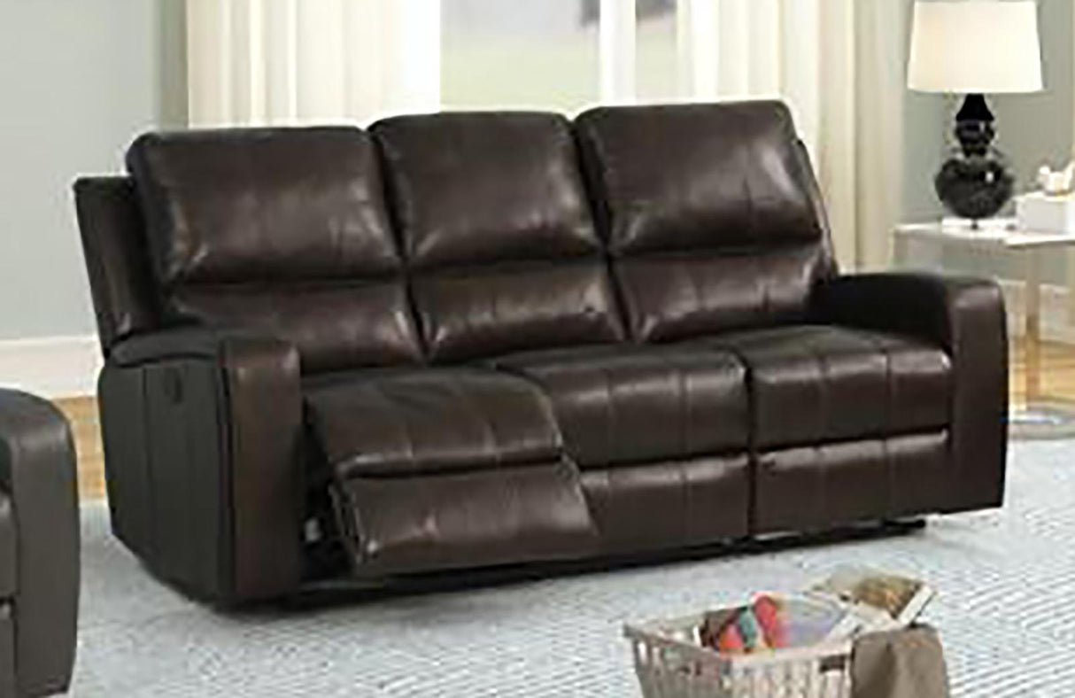 New Classic Furniture Linton Sofa with Dual Recliner in Gray