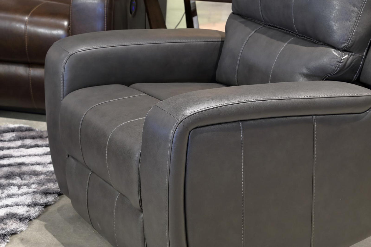 New Classic Furniture Linton Glider Recliner in Gray - galleria furniture outlet