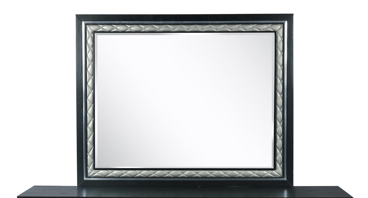 New Classic Furniture Luxor Mirror in Black/Silver