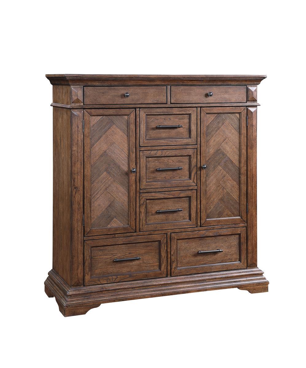 New Classic Furniture Mar Vista Door Chest in Brushed Walnut