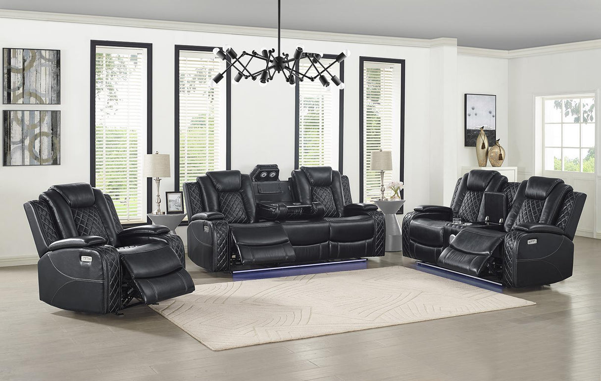 New Classic Furniture Orion Glider Recliner in Black - galleria furniture outlet