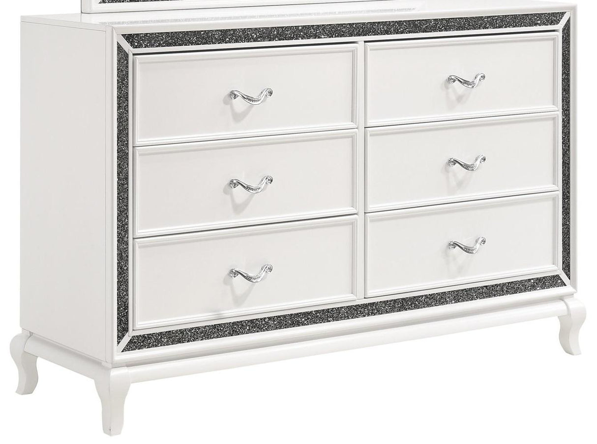 New Classic Furniture Park Imperial 6 Drawer Dresser in White